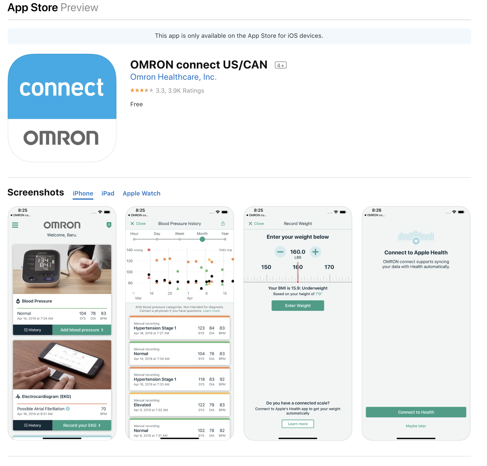 Omron Mobile App