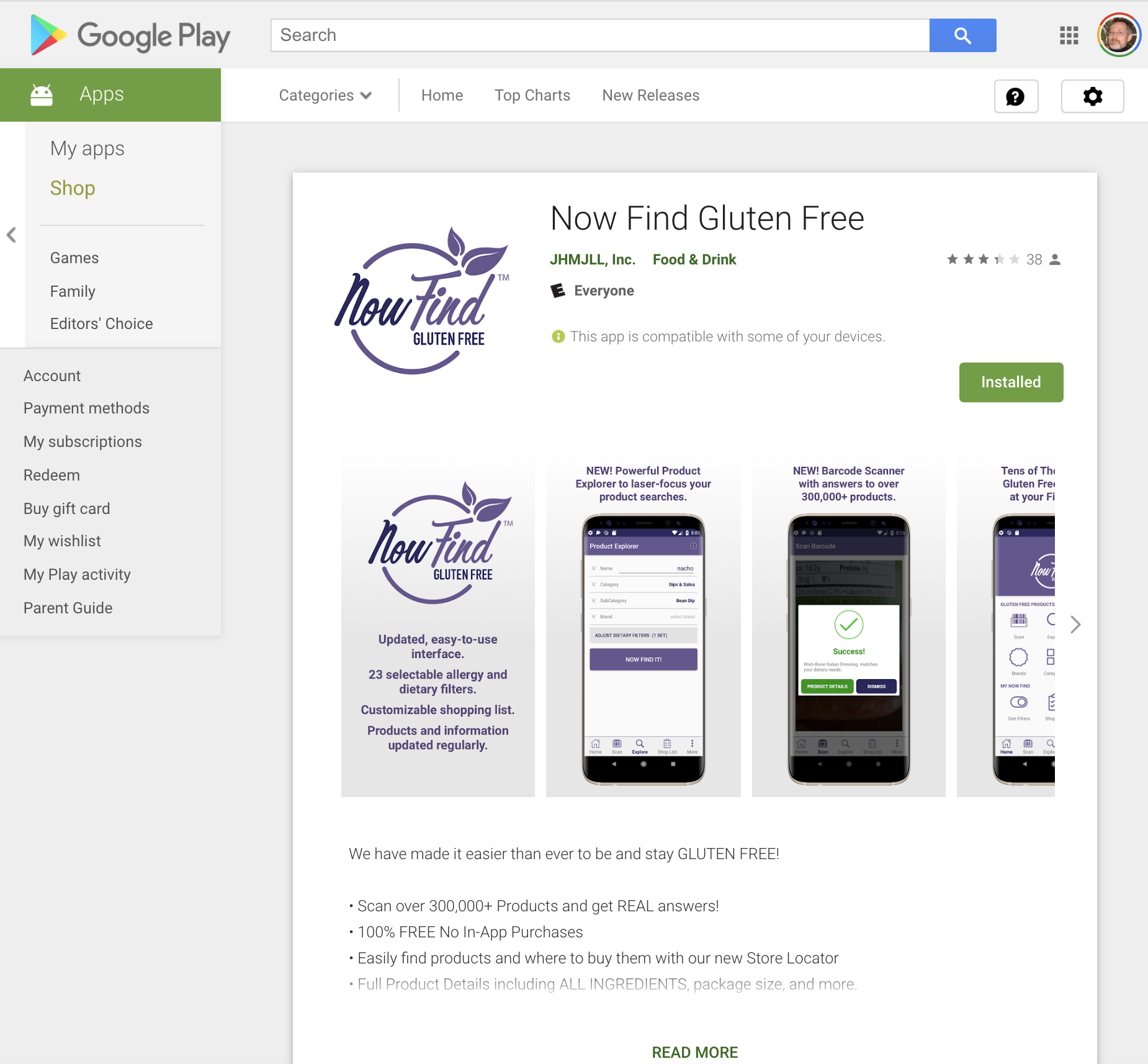 NowFind GlutenFree Android