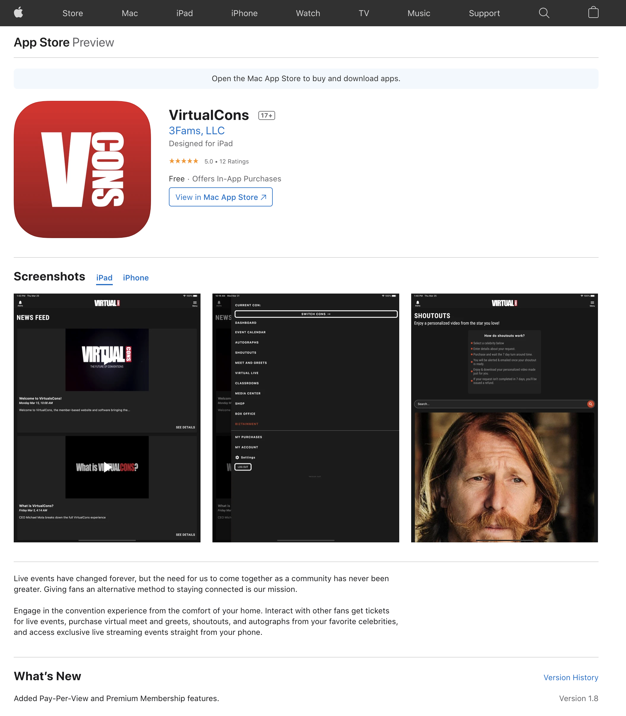VirtualCons App